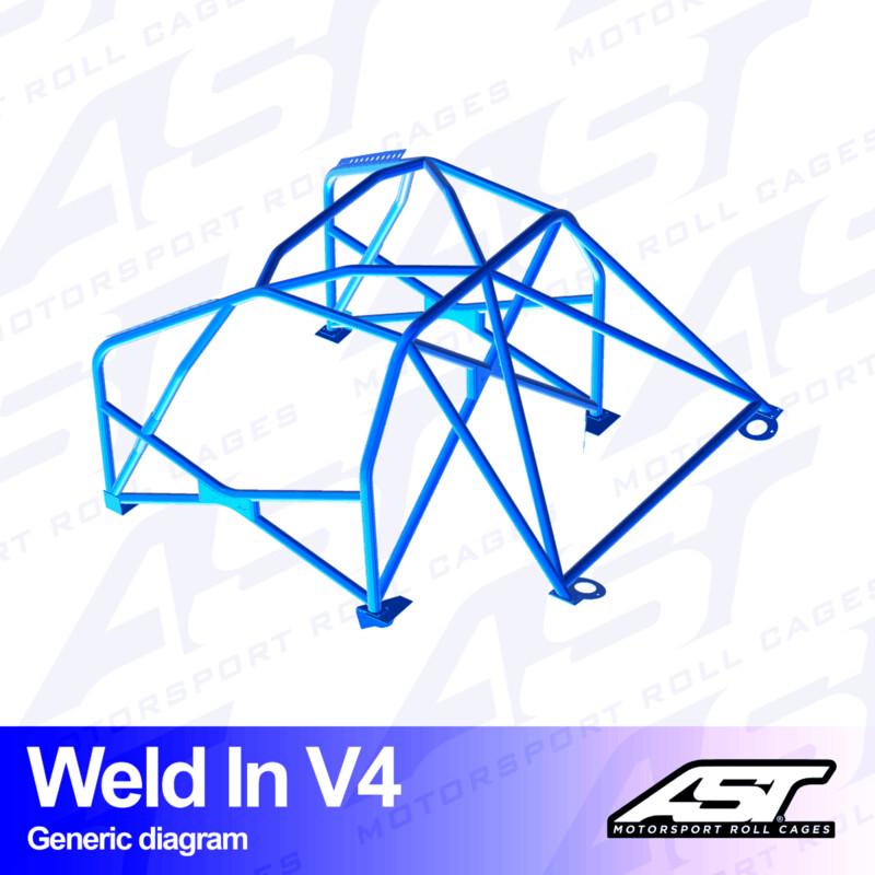 AST Rollcages V4 hitsattava 8-pisteen turvakaari Honda S2000