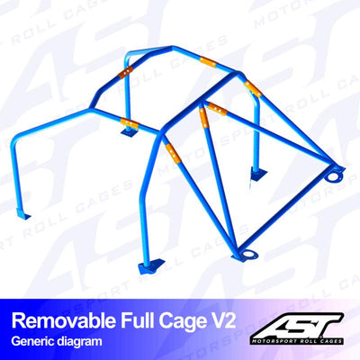 AST Rollcages V2 irroitettava pultattava 6-pisteen turvakaari Toyota MR-S