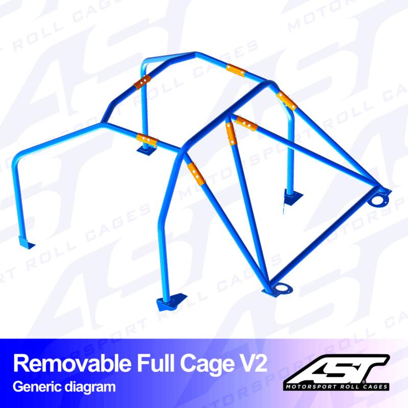 AST Rollcages V2 irroitettava pultattava 6-pisteen turvakaari Toyota MR-S