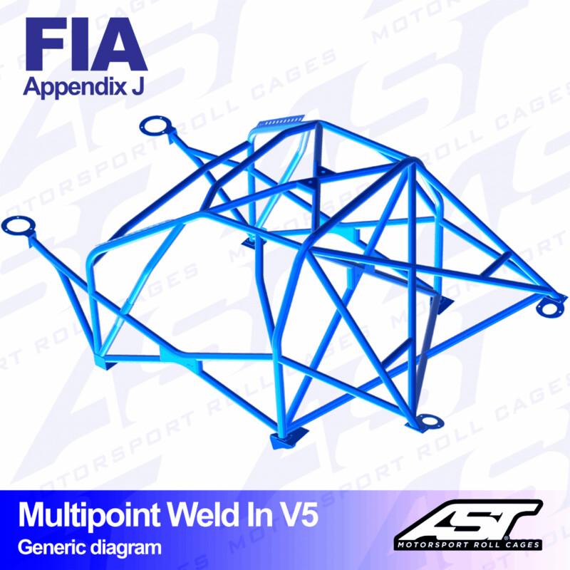 AST Rollcages V5 hitsattava 10-pisteen turvakaari Seat Ibiza 6K - FIA-hyväksytty