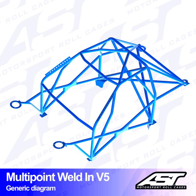 AST Rollcages V5 hitsattava 10-pisteen turvakaari Opel Corsa E
