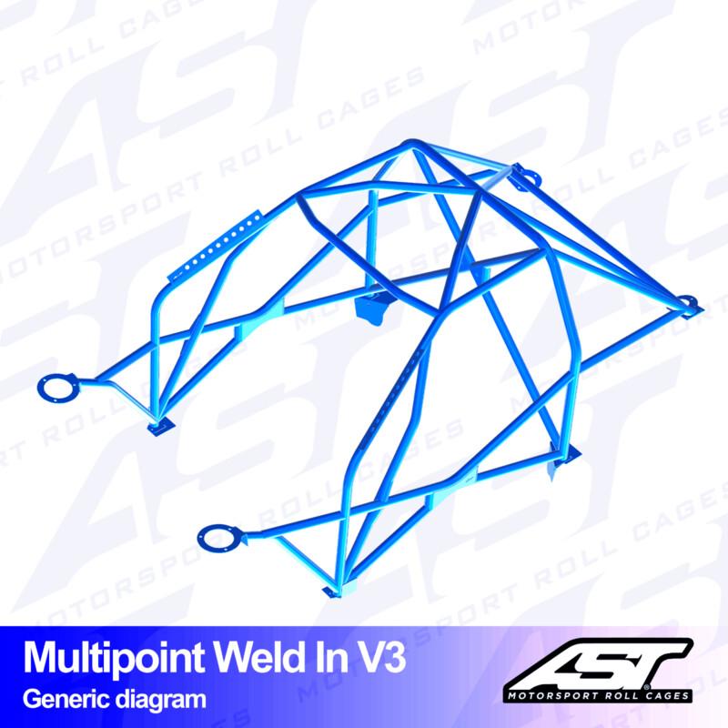 AST Rollcages V3 hitsattava 10-pisteen turvakaari BMW 3-sarja E91 (Touring) - FIA-hyväksytty