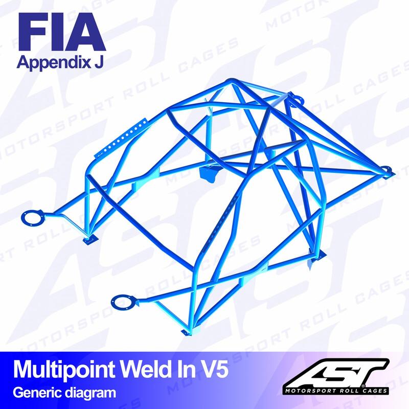 AST Rollcages V5 hitsattava 10-pisteen turvakaari Porsche 911 993 - FIA-hyväksytty