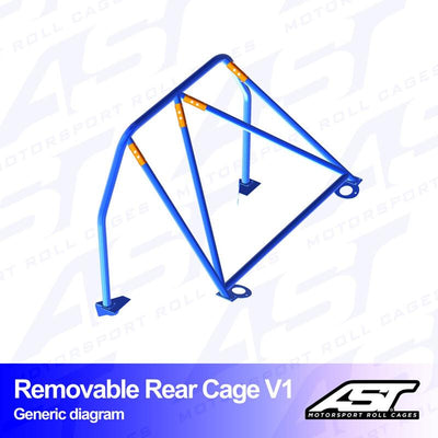AST Rollcages V1 irroitettava pultattava takaosan turvakaari Porsche Boxster 986