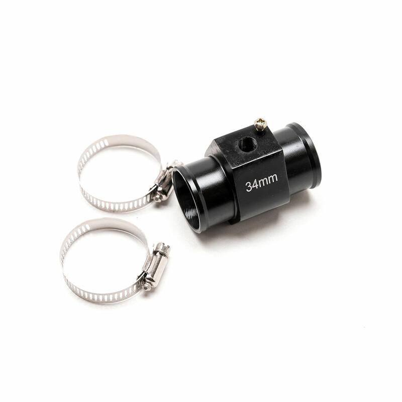 Vesiletkun Lämpötila-anturin Adapteri 28–42 mm – 1/8" NPT Musta Alumiini