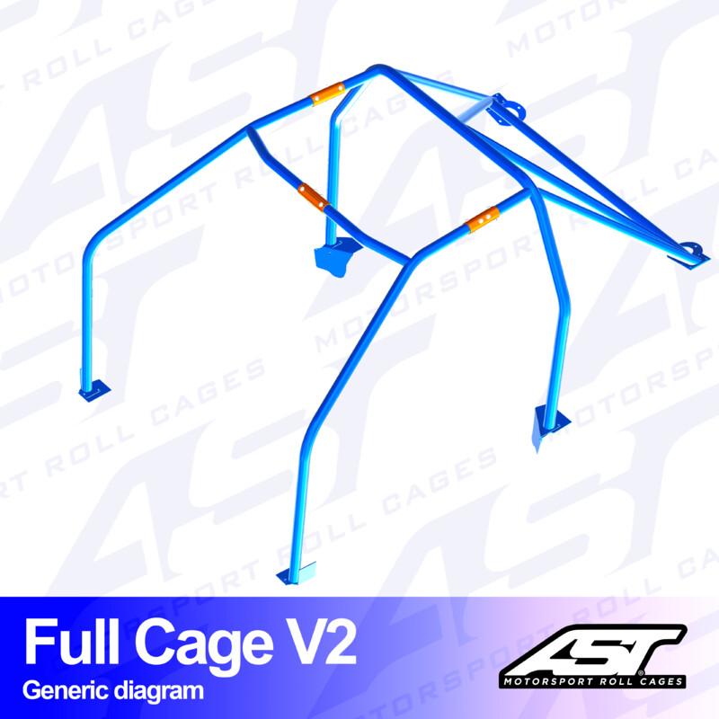 AST Rollcages V2 pultattava 6-pisteen turvakaari Mazda MX-3
