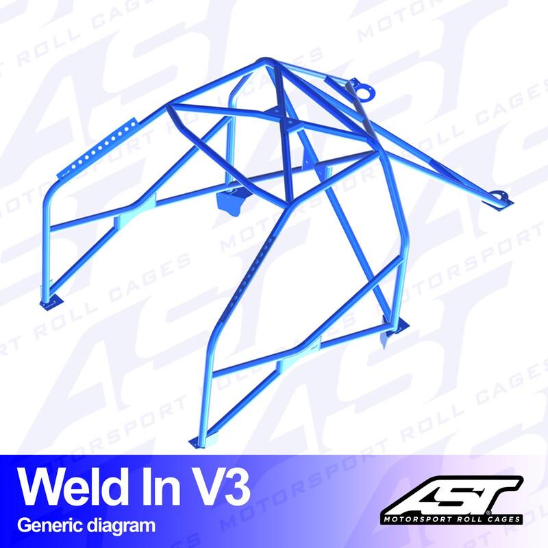 AST Rollcages V3 hitsattava 8-pisteen turvakaari Seat Ibiza 6J