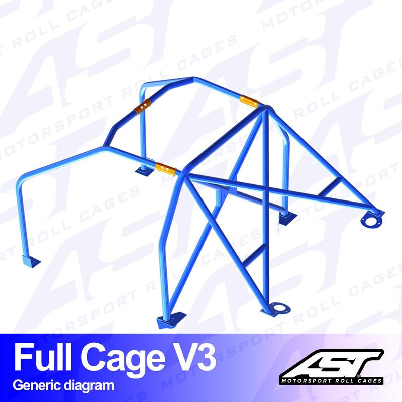 AST Rollcages V3 pultattava 6-pisteen turvakaari Citroen Saxo