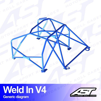 AST Rollcages V4 hitsattava 8-pisteen turvakaari Porsche 911 996 4WD