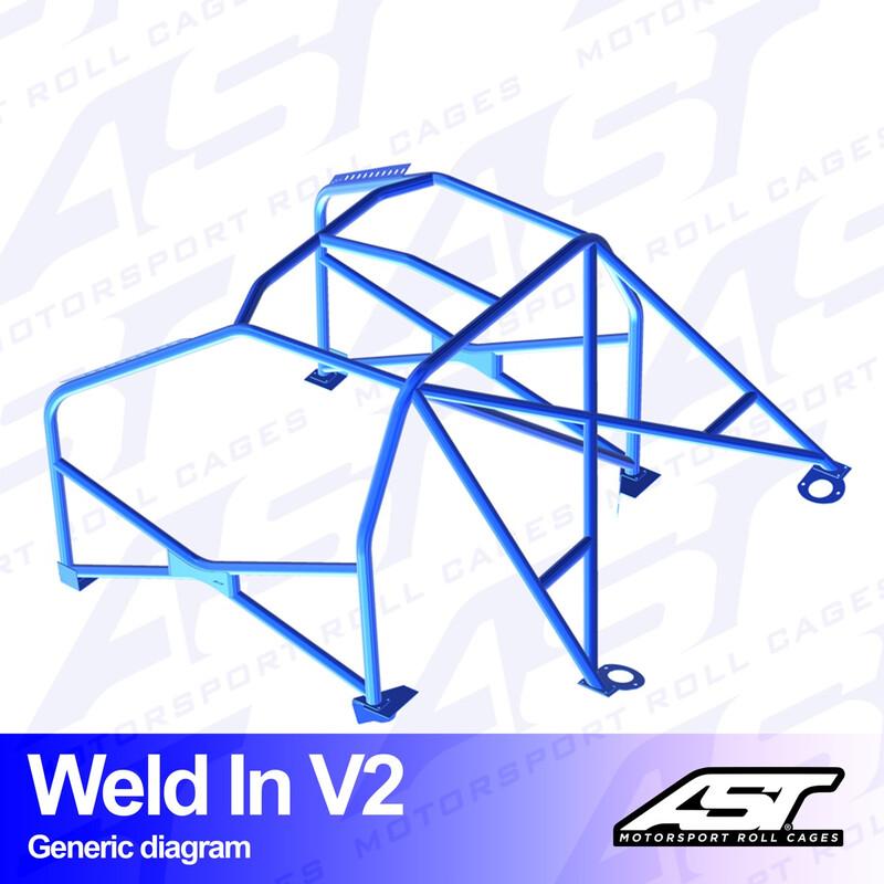 AST Rollcages V2 hitsattava 8-pisteen turvakaari Opel Corsa D