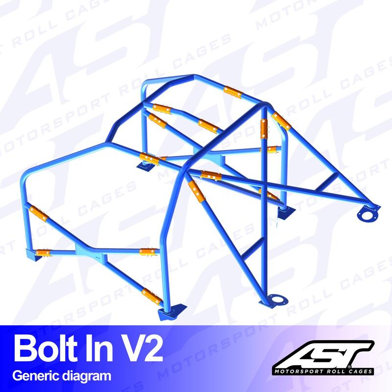 AST Rollcages V2 pultattava 6-pisteen turvakaari Volvo 945 - FIA-hyväksytty