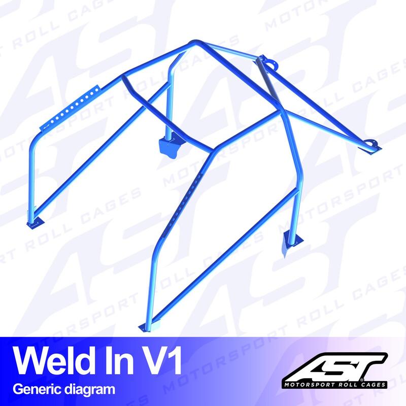AST Rollcages V1 hitsattava 8-pisteen turvakaari Opel Corsa E