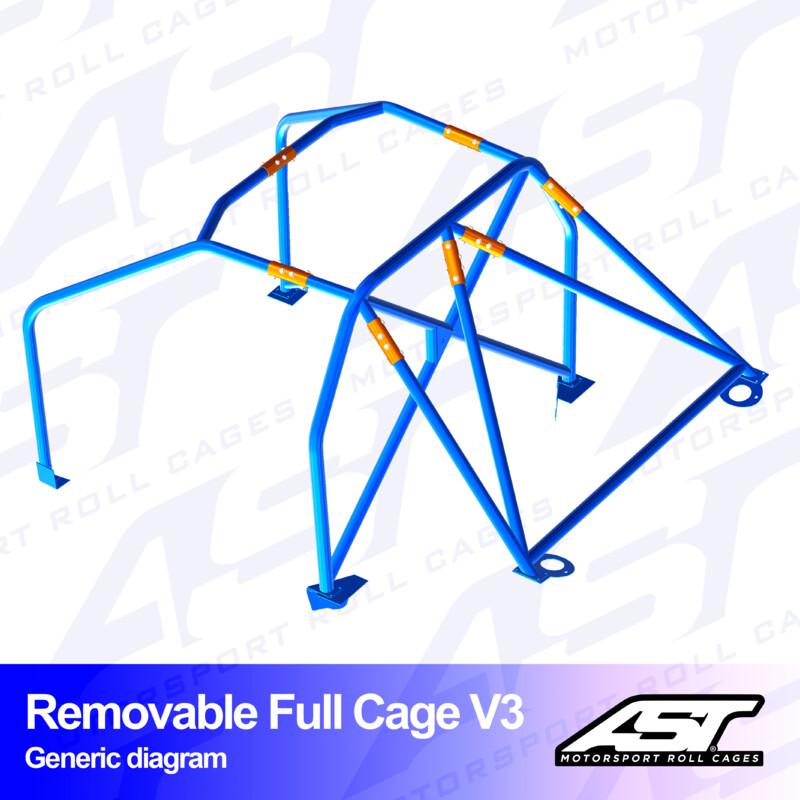 AST Rollcages V3 irroitettava pultattava 6-pisteen turvakaari Audi S3 8V - 5-ovinen, Sportback, Quattro
