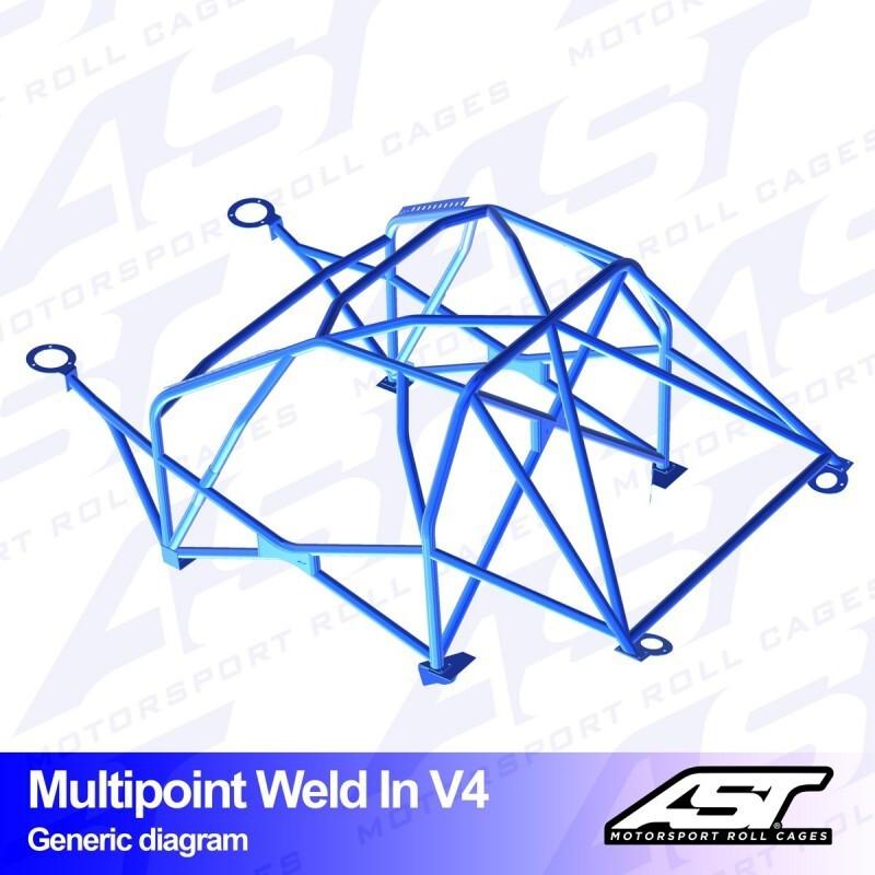 AST Rollcages V4 hitsattava 10-pisteen turvakaari BMW E36 Compact