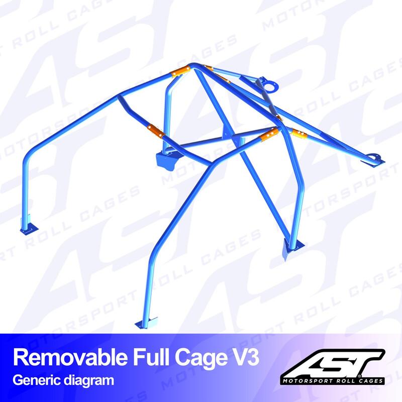 AST Rollcages V3 irroitettava pultattava 6-pisteen turvakaari Honda CRX