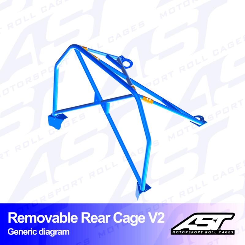 AST Rollcages V2 irroitettava pultattava takaosan turvakaari Ford Fiesta MK3 - 3-ovinen