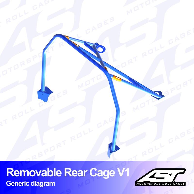 AST Rollcages V1 irroitettava pultattava takaosan turvakaari VW Golf 1