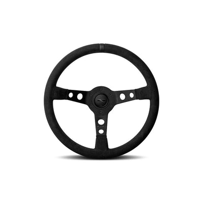 Momo Mod. 07 Black Edition Ratti (72 mm Syvyys), Musta Mikrokuitu, Mustat Puolat - 35 cm