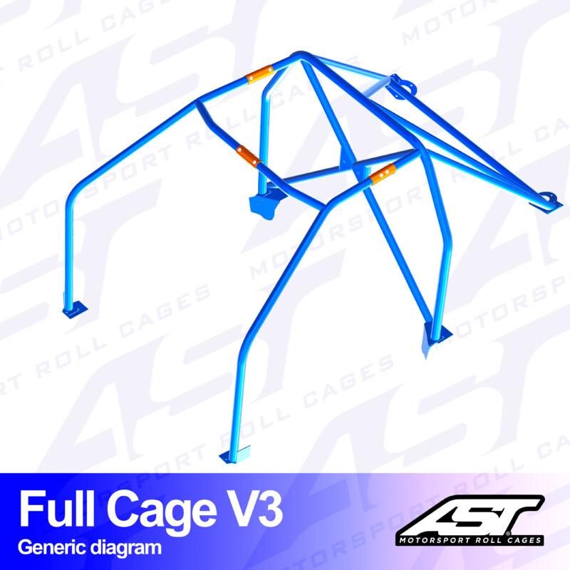 AST Rollcages V3 pultattava 6-pisteen turvakaari Mazda RX-7 FD