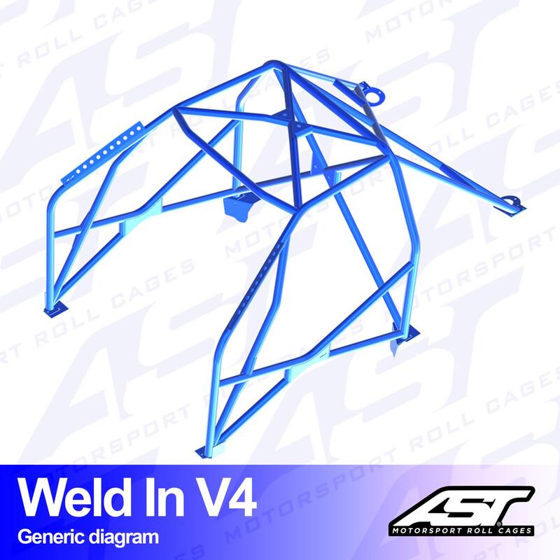 AST Rollcages V4 hitsattava 8-pisteen turvakaari Honda Prelude 5G
