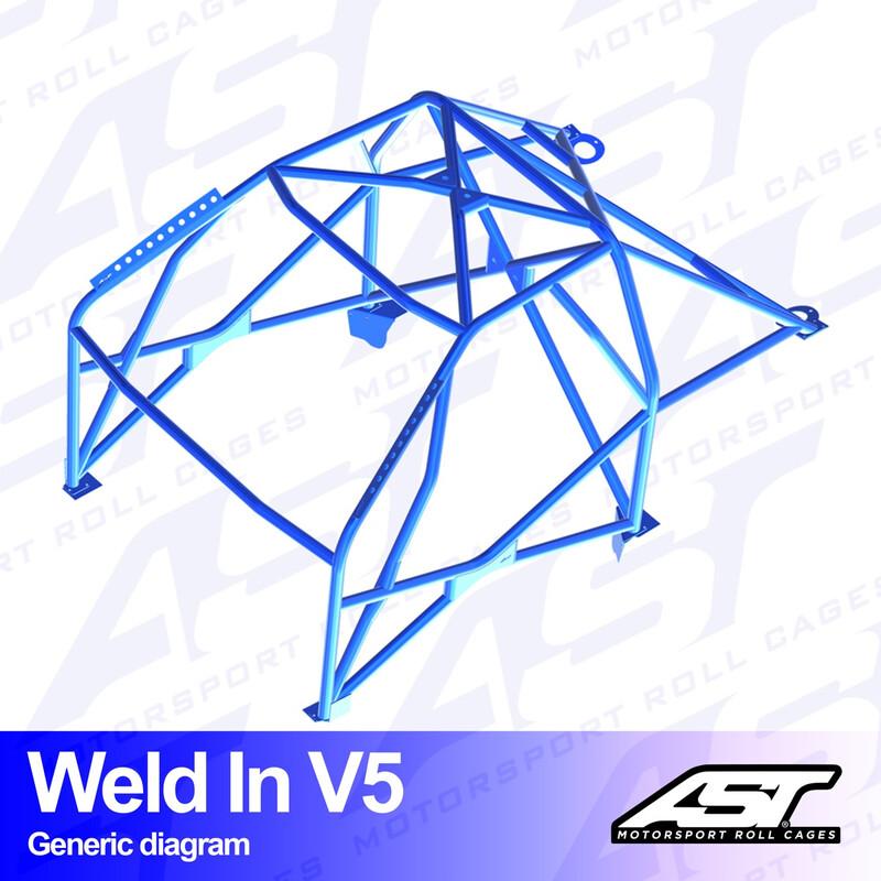AST Rollcages V5 hitsattava 8-pisteen turvakaari Fiat Panda 4x4