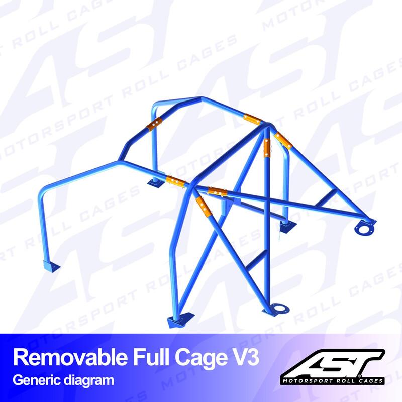 AST Rollcages V3 irroitettava pultattava 6-pisteen turvakaari Honda Civic FN