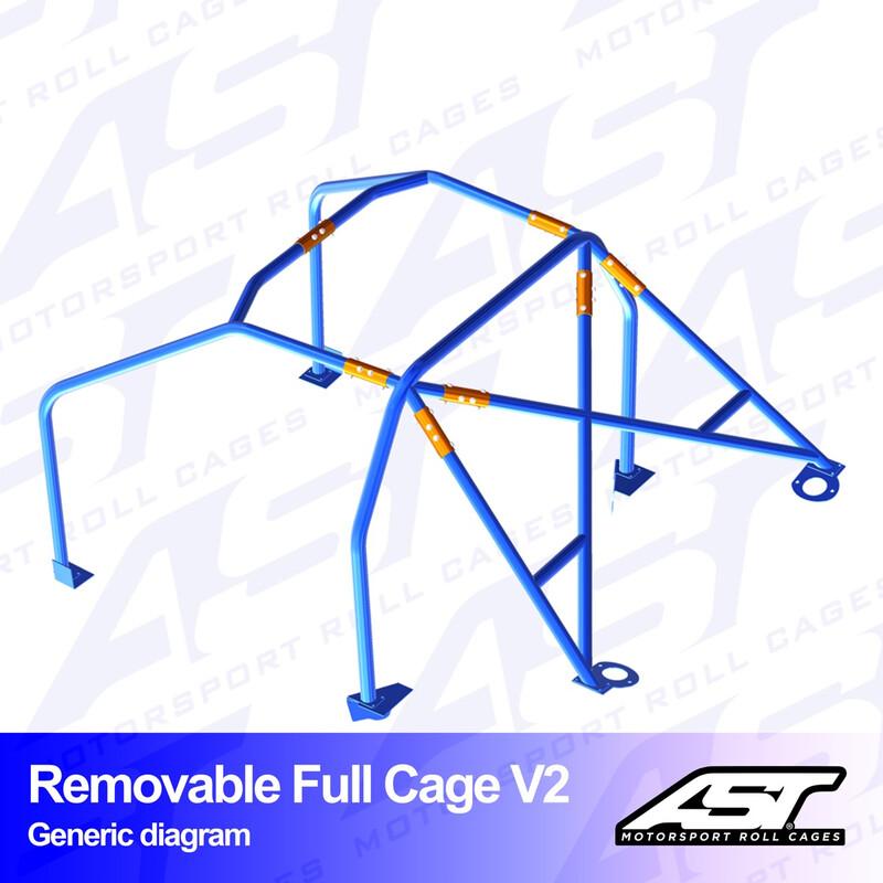 AST Rollcages V2 irroitettava pultattava 6-pisteen turvakaari BMW 1-sarja E82 (Coupe)
