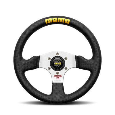 Momo Competition Ratti (42 mm Syvyys), Musta Nahka, Alumiinivanteet - 32 cm