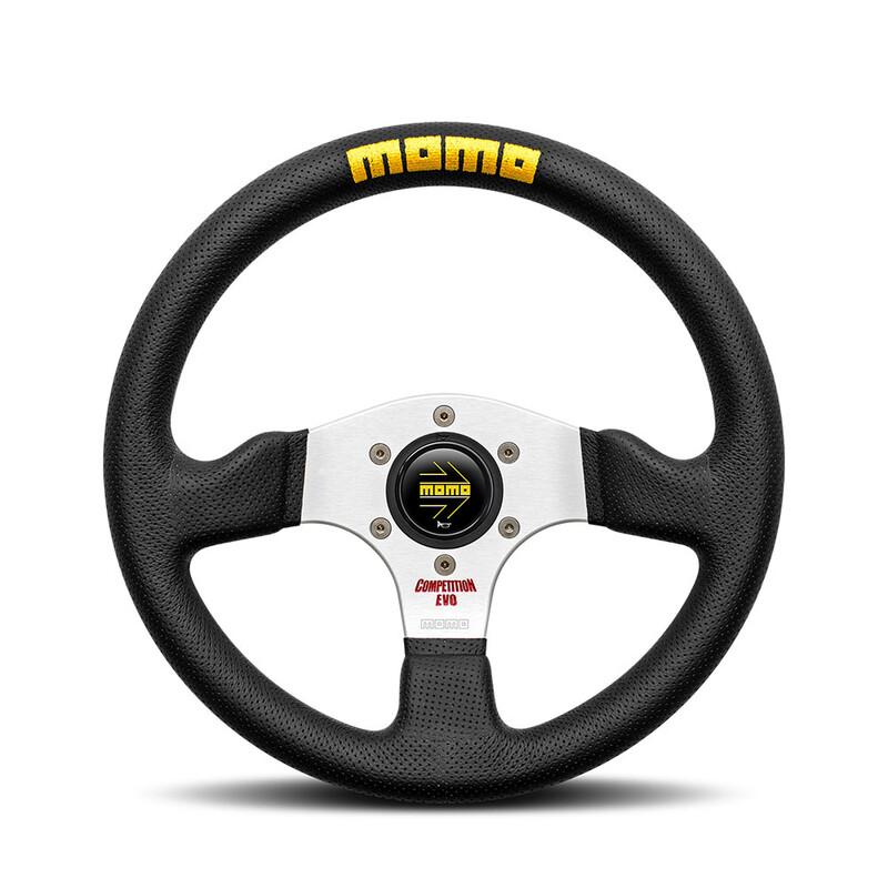 Momo Competition Ratti (42 mm Syvyys), Musta Nahka, Alumiinivanteet - 32 cm