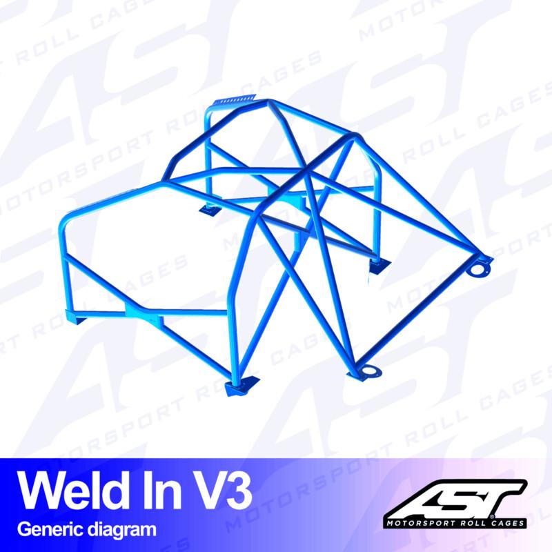 AST Rollcages V3 hitsattava 8-pisteen turvakaari Opel Corsa E