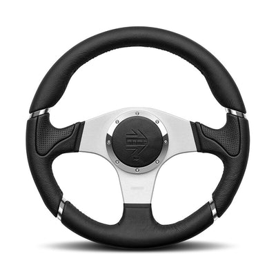 Momo Millenium Ratti (40 mm Syvyys), Musta Nahka, Alumiini puolat - 35 cm
