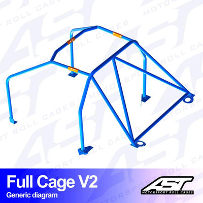 AST Rollcages V2 pultattava 6-pisteen turvakaari Mazda RX-7 FD
