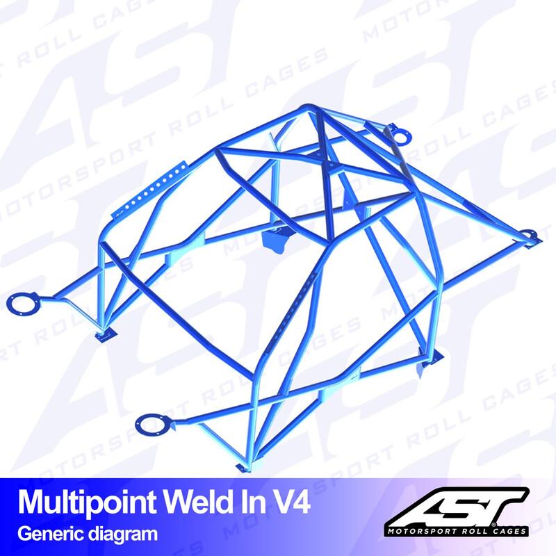 AST Rollcages V4 hitsattava 10-pisteen turvakaari BMW E30 Touring, RWD