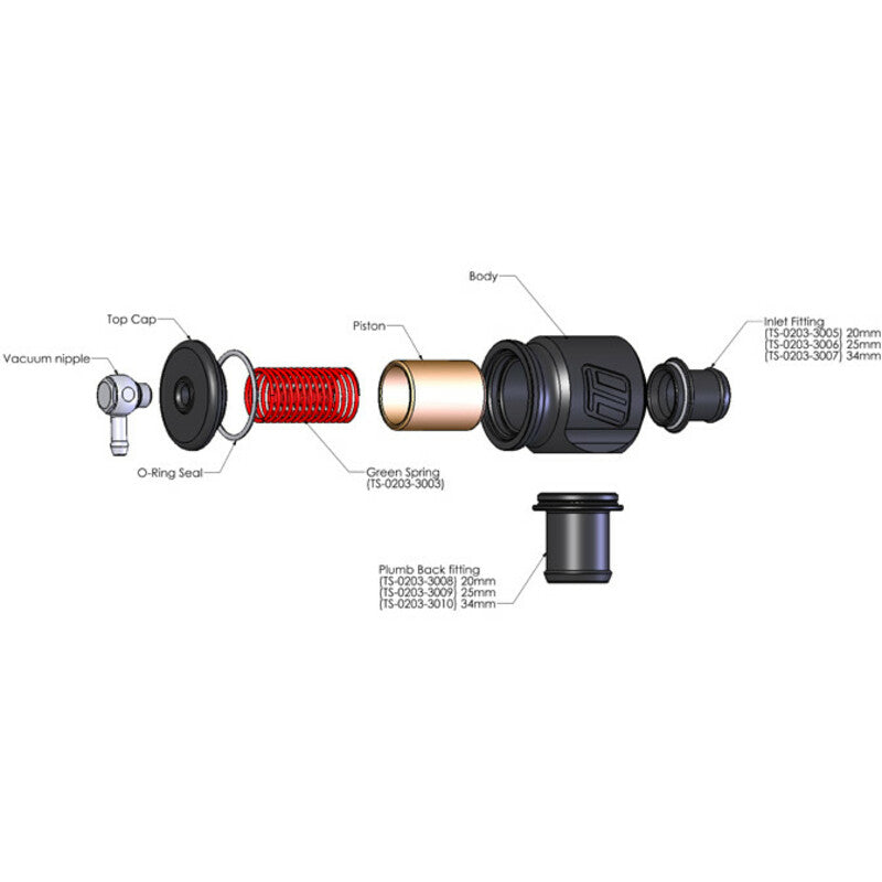 Turbosmart "Plumb Back" kierrätysdumpventtiili (Universaali)