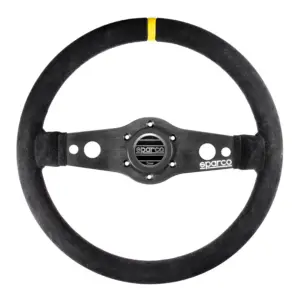 015R215FS_R21520FLAT.jpg Sparco R215 Litteä Ratti, Musta Nahka, Mustat Puolat