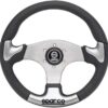 015thpugr345.jpg Sparco P222 Litteä Ratti, Musta Nahka, Alumiinipuolat