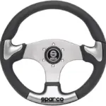 015thpugr345.jpg Sparco P222 Litteä Ratti, Musta Nahka, Alumiinipuolat