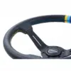 16600002_3.jpg GReddy Sports "Deep Type" Ratti (80 mm syvyys), musta nahka, mustat puolat - 340 mm