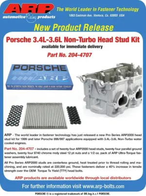 ARP-kansipultit Porsche 996 3.4L
