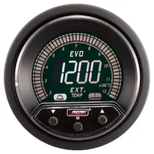 ProSport Evo EGT Mittari - Pakokaasun Lämpötila (1200°C, 4 Väriä)