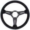 Nardi Classic ND33 Ratti, mokkanahka, Mustat Puolat, Musta tikkaus, 40 mm Syvyys