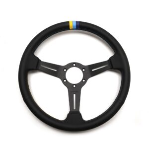 2a3a7513_4.jpg GReddy Sports "Medium Type" Ratti (47 mm syvyys), musta nahka, mustat puolat - 340 mm