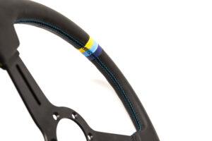 2a3a7514_3.jpg GReddy Sports "Medium Type" Ratti (47 mm syvyys), musta nahka, mustat puolat - 340 mm