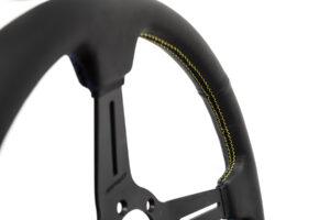 2a3a7516_1.jpg GReddy Sports "Medium Type" Ratti (47 mm syvyys), musta nahka, mustat puolat - 340 mm