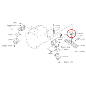 350z-gearbox-mount-oem.jpg Vaihteiston kiinnike, katu Nissan 350Z