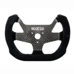 43a0df0b736af1b4ea459e17cdc208bb.jpg Sparco F-10 C Litteä Ratti, Musta Mokkanahka, Hiilikuitupuolat