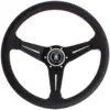 59a72e8df043d7abad9e9812fd950559.jpg Nardi Deep Corn Ratti, Musta Rei'itetty Nahka, Mustat Puolat, Punainen Tikkaus, 80 mm Syvyys, Ø35 cm
