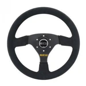 603e34fec92966d2826e2217f65b95b4.jpg Sparco R323 Ratti (39 mm Syvyys), Musta Mokkanahka, Mustat Puolat