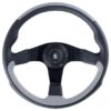 Nardi Leader Ratti, Harmaa Nahka, Mustat Puolat, Ø35 cm