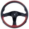 Nardi Leader Ratti, Punainen Nahka, Mustat Puolat, Ø35 cm
